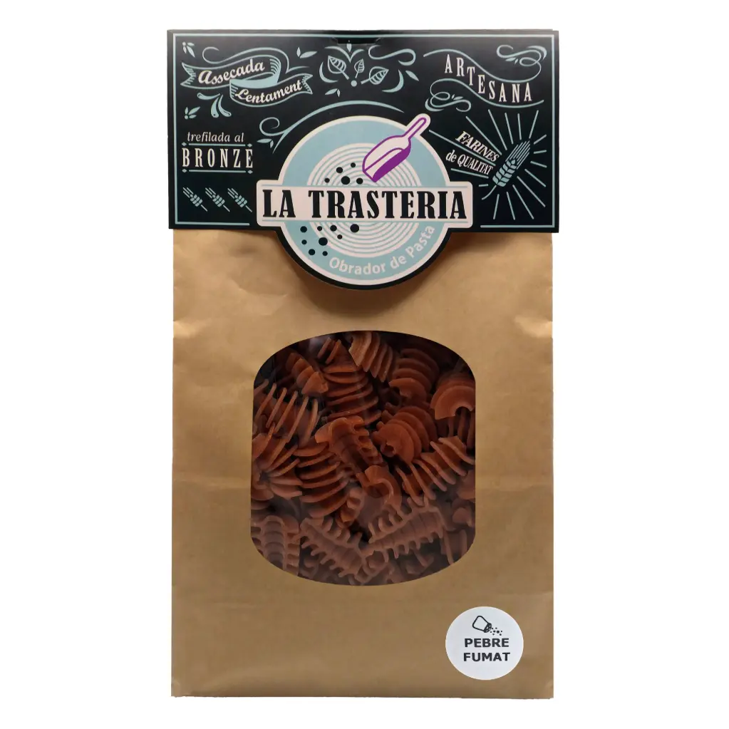 Tremolins de pebre vermell fumat 400g.